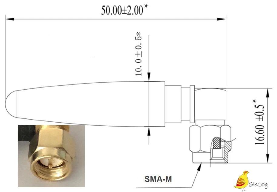 آنتن LTE - SMA کویکتل مدل YE0011BA
