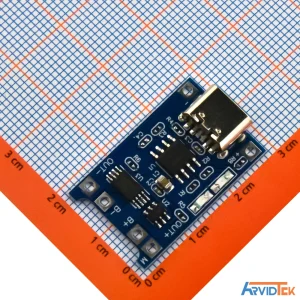 ماژول شارژر لیتیم‌ یون تک‌سلول TP4056 با ورودی USB مناسب پروژه‌های الکترونیکی در ارویدتک