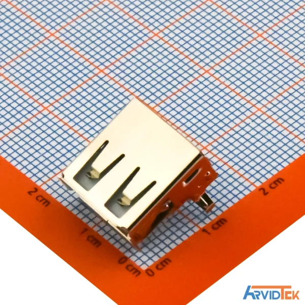 کانکتور USB 2.0 Type-A مدل USB-231-ARY کانکتور USB 2.0 Type-A مدل USB-231-ARY مناسب اتصال داده و تغذیه بردهای الکترونیکی در ارویدتک