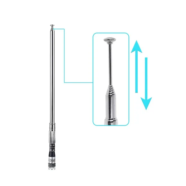 آنتن ATC ایربند تلسکوپی یک متری با فرکانس 118-136 مگاهرتز و کانکتور SMA