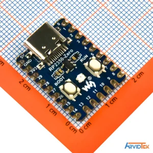 نمای روبه رو برد RP2350-Zero Mini