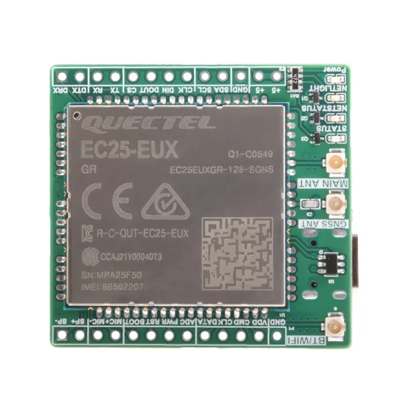 نمای روبه رو برد توسعه EC25-EUX LTE GNSS