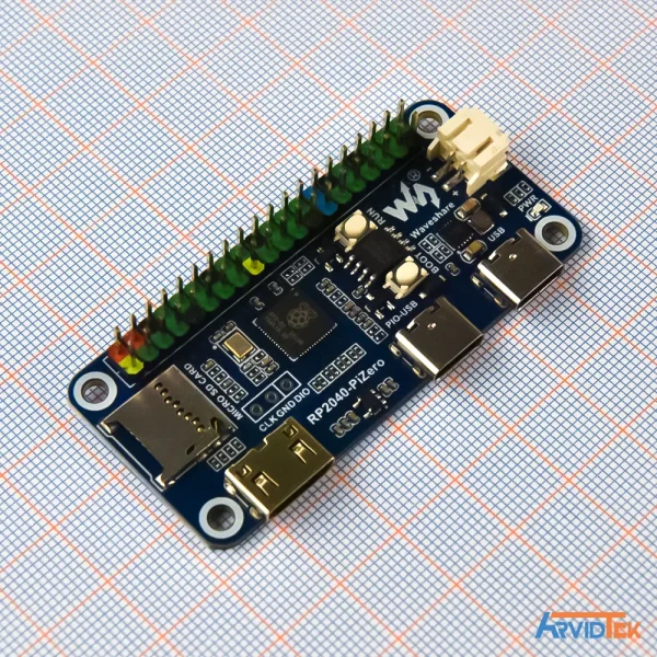 نمای روبه رو برد RP2040-PiZero