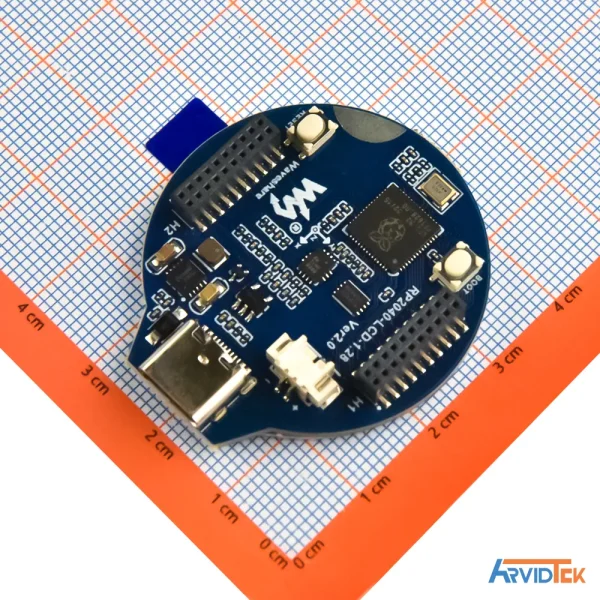 نمای پشتی برد RP2040-LCD-1.28