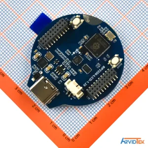 نمای پشت برد RP2350 1.28inch Round LCD