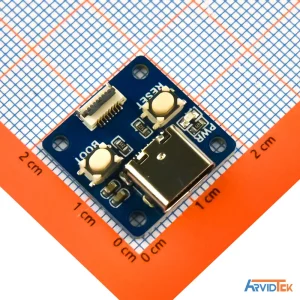 نمای روبه رو برد RP2040-Zero Adaptor