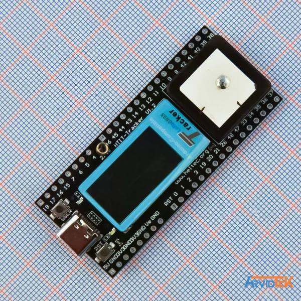 Heltec HTIT-Tracker نمای روبه رو برد ESP32S3+LoRa 868MHz+GPS مدل Heltec HTIT-Tracker