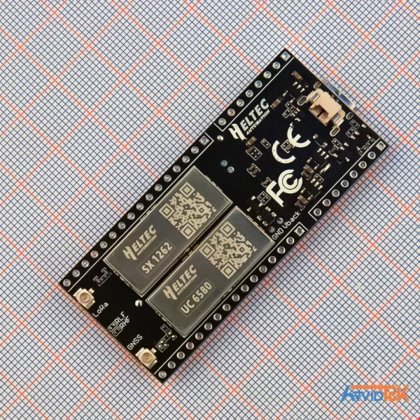 برد ESP32S3 + LoRa 868MHz + GPS مدل Heltec HTIT-Tracker نمای پشت برد Heltec HTIT-Tracker