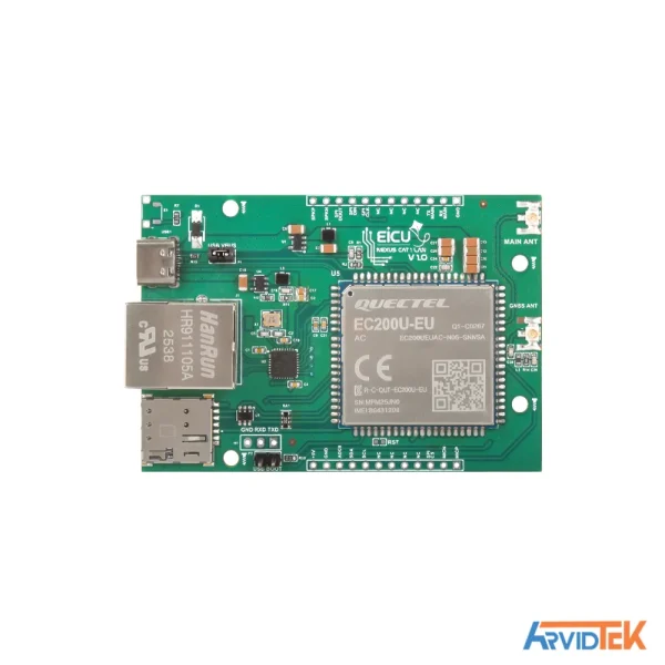 نمای روبروی برد ماژول مودم 4G مدل NEXUS-E0402N مجهز به ماژول Quectel EC200U-EU