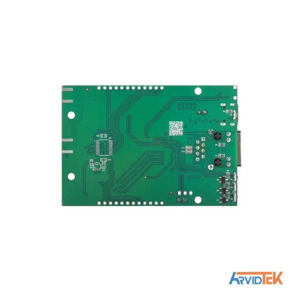 نمای پشت لایه مدار چاپی و پدهای اتصال ماژول مودم NEXUS-E0402N.