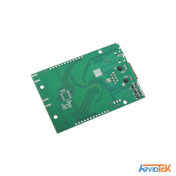 نمای زاویه‌دار پشت مدار چاپی ماژول مودم امبدد NEXUS-E0402N