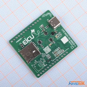 نمای پشت برد توسعه EC200U-EUAB Mini DB برند Eicut شامل درگاه سیم‌کارت و پورت ارتباطی Type-C