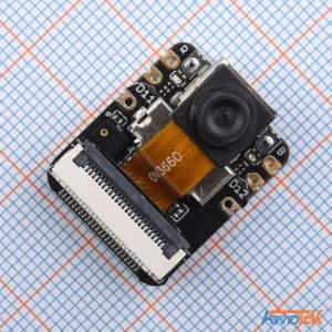 آرویدتک مرجع عرضه انواع قطعات و ماژول های الکترونیکی نمای روی برد توسعه XIAO ESP32S3 Sense همراه با ماژول دوربین OV3660.